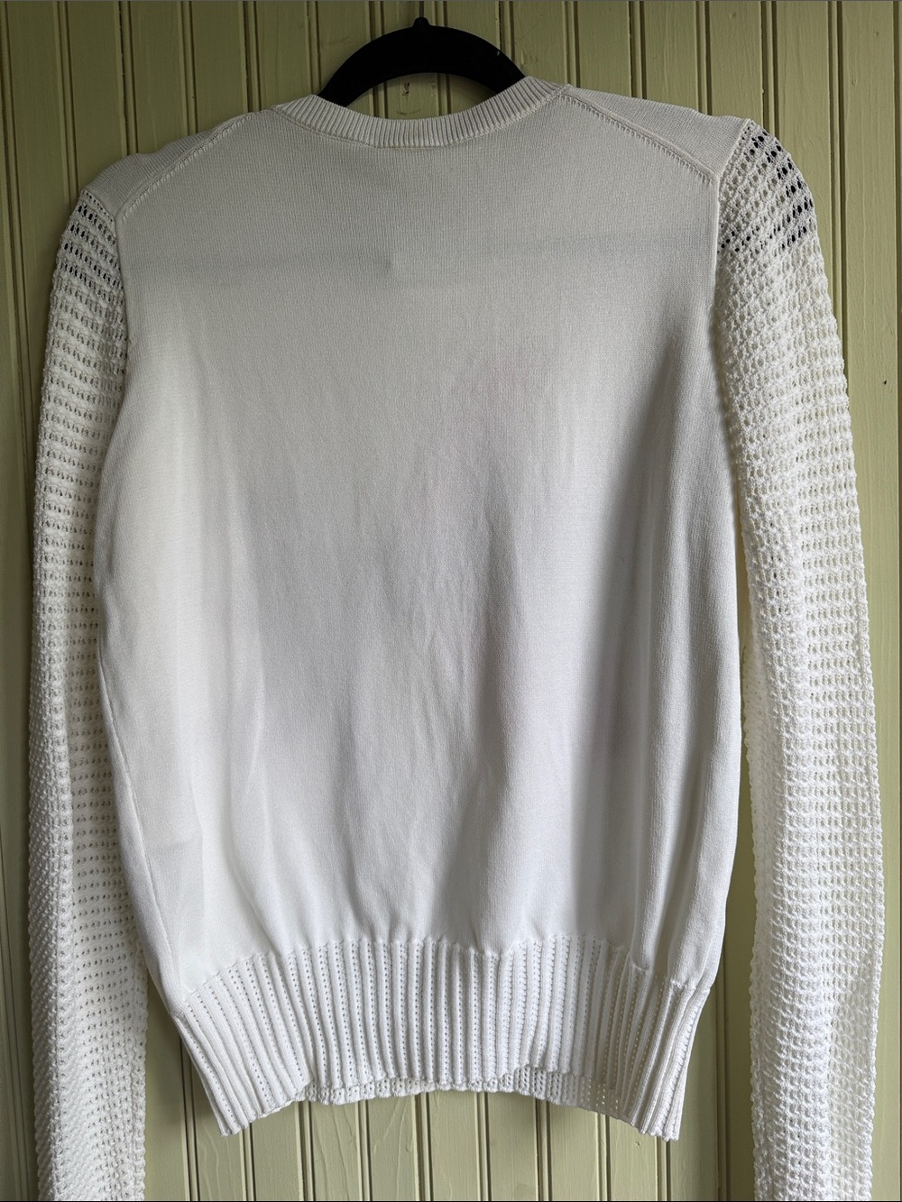 Kenzo White Crewneck Sweater with Red and Pink Embroidered Bird - Picture 3 of 3